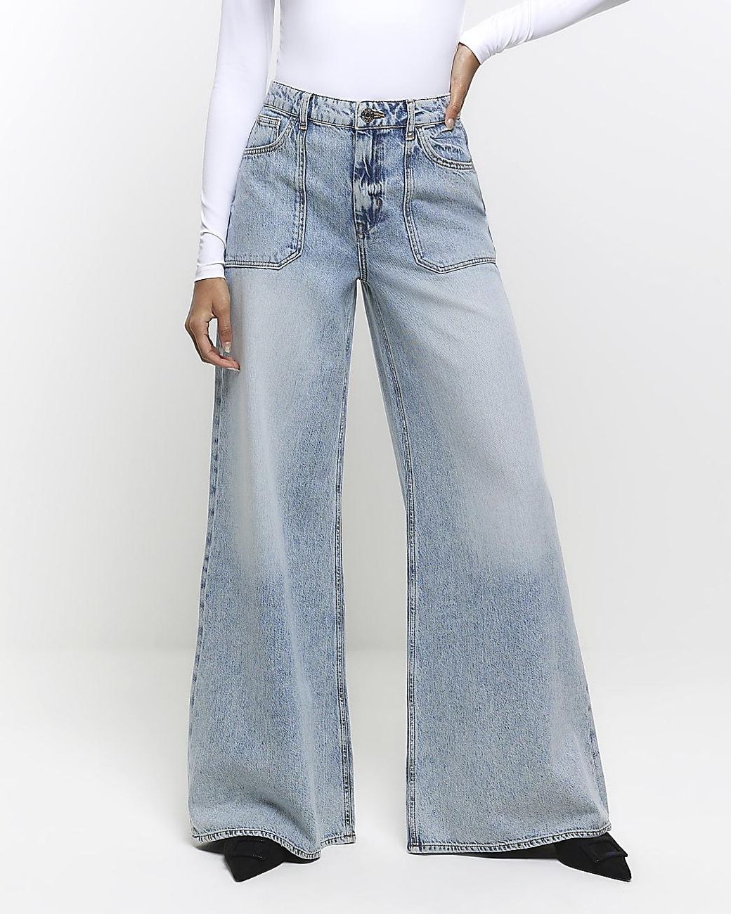 River island best sale wide leg jeans
