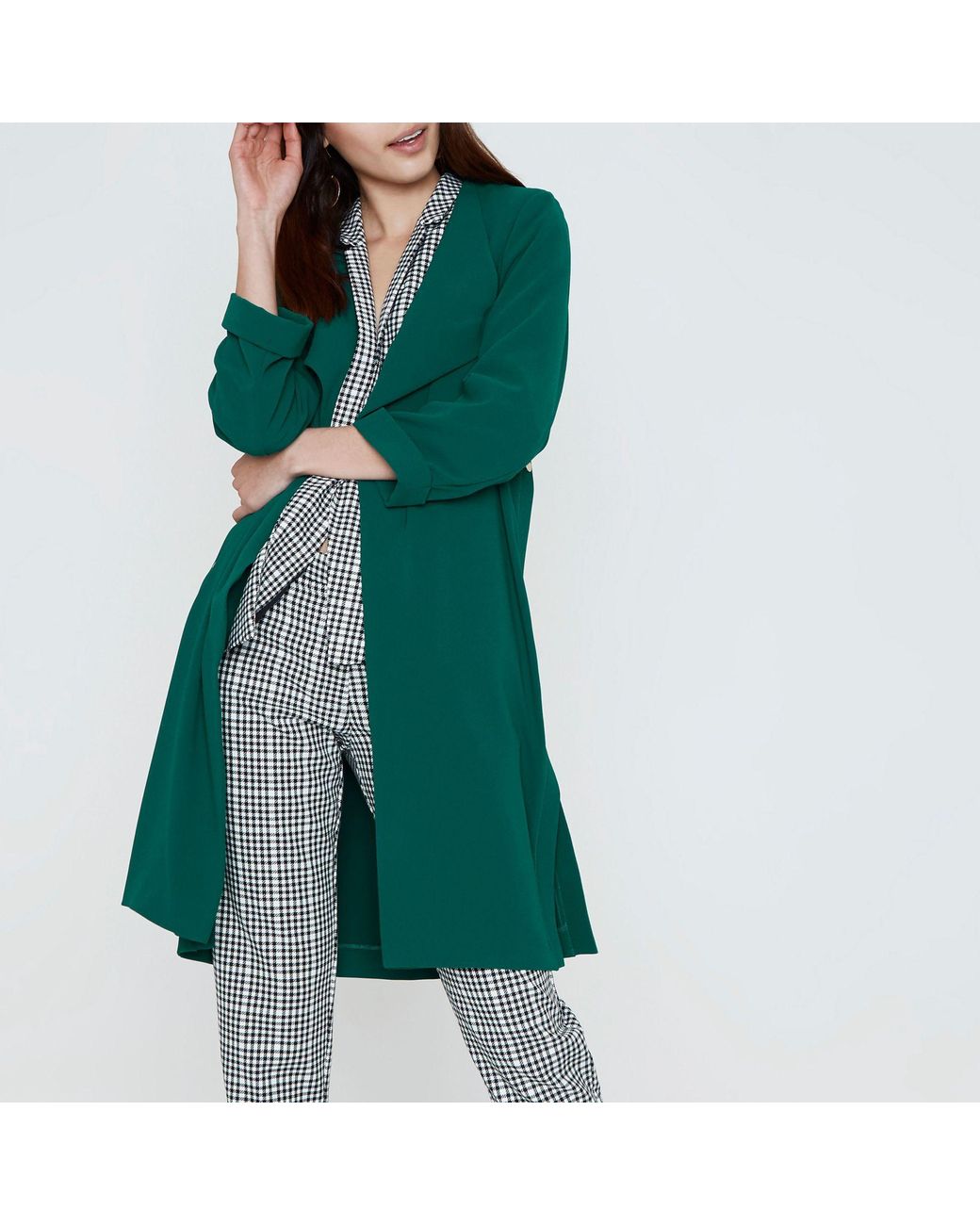 Dark green hotsell duster coat