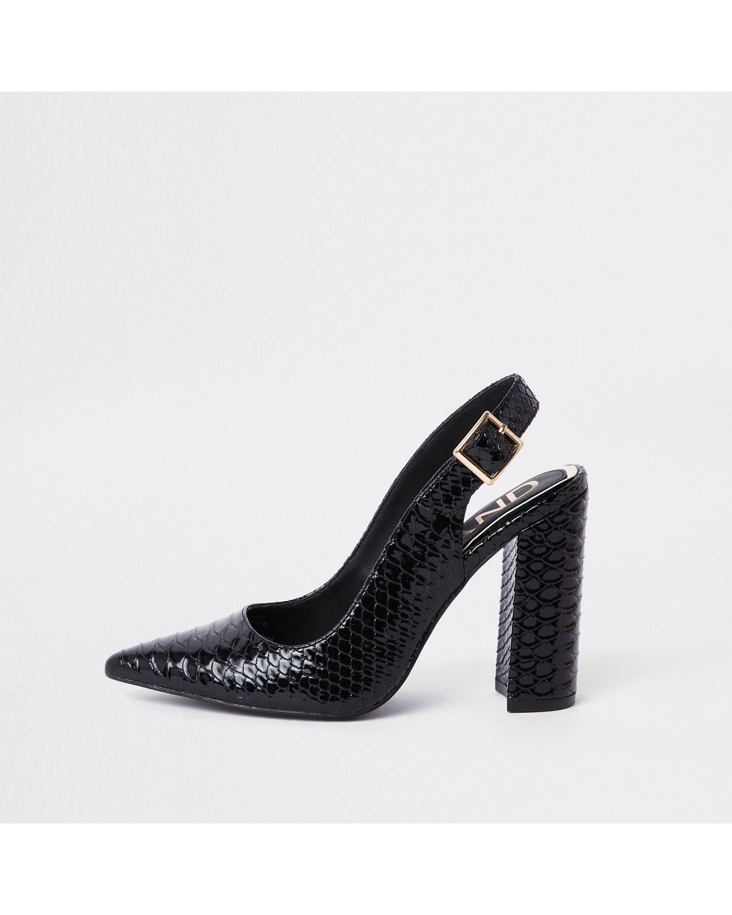 River island croc heels deals
