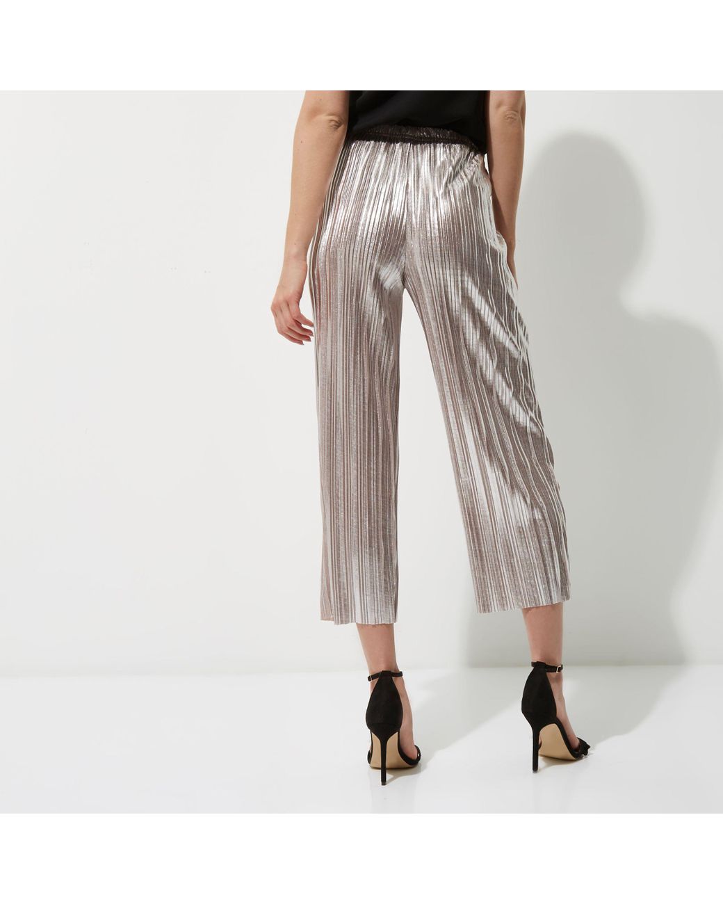 River Island Synthetic Pink Metallic 