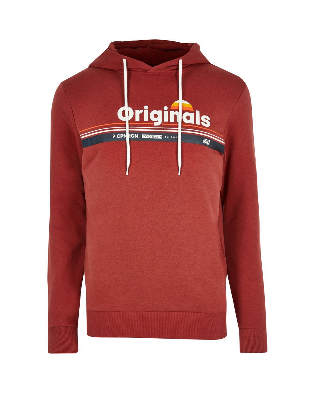 jack and jones red hoodie