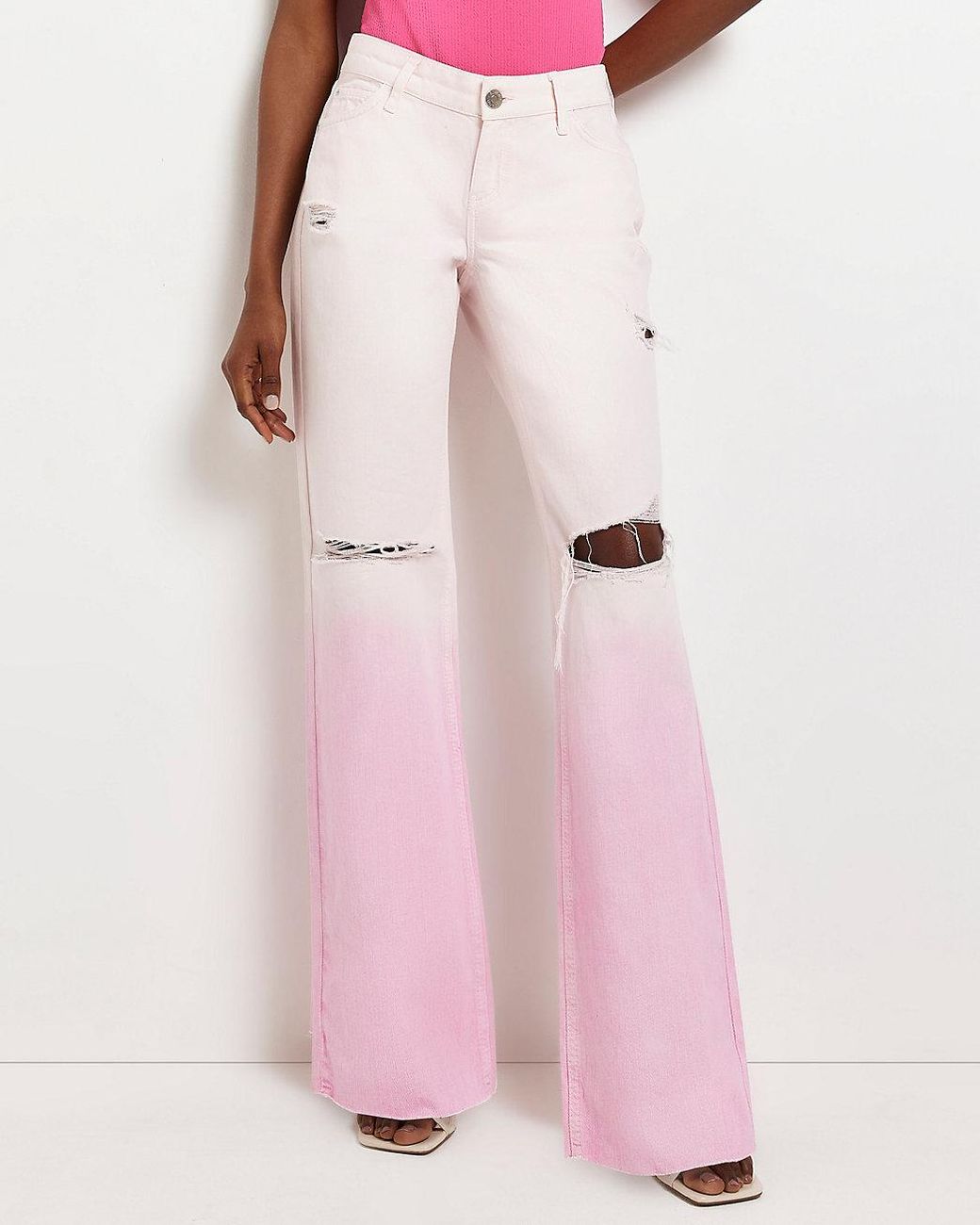 River Island Denim Ripped High Waisted 