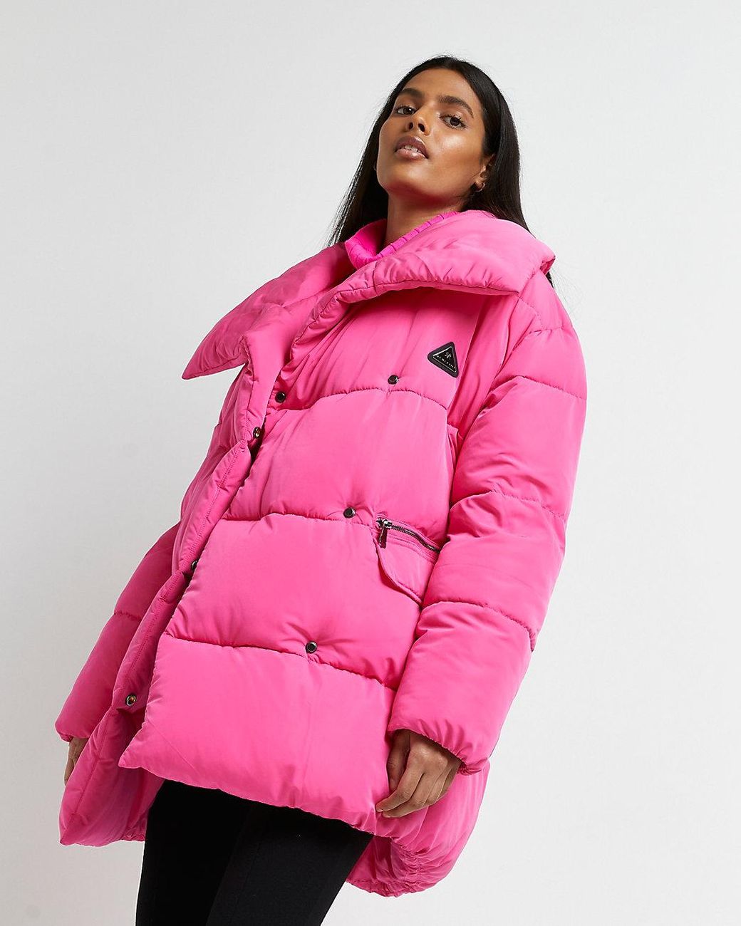 Eigenlijk basketbal jurk River Island Pink Oversized Puffer Coat | Lyst