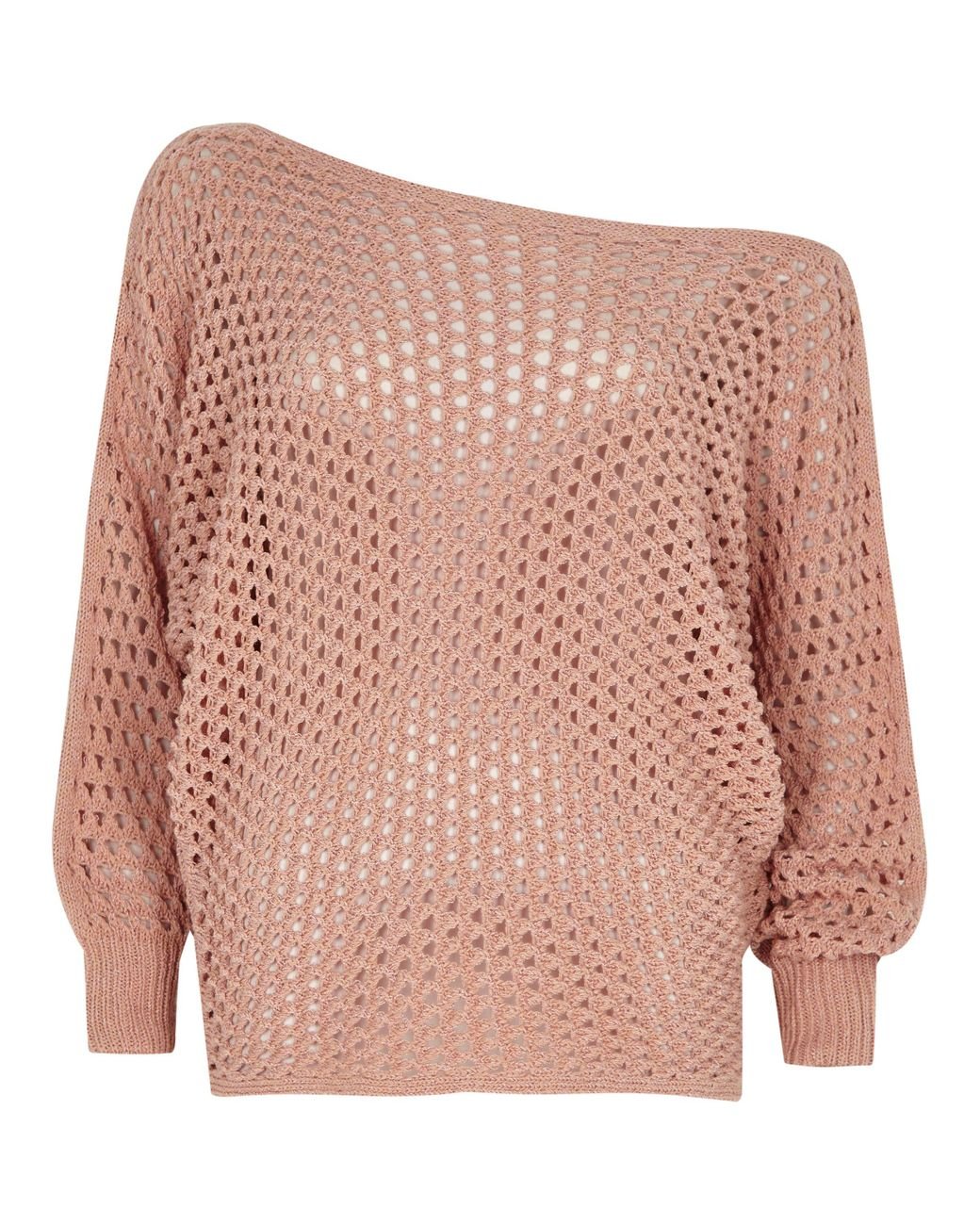 River island off store the shoulder jumper