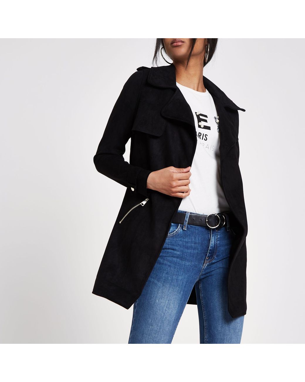 Suedette hotsell longline jacket