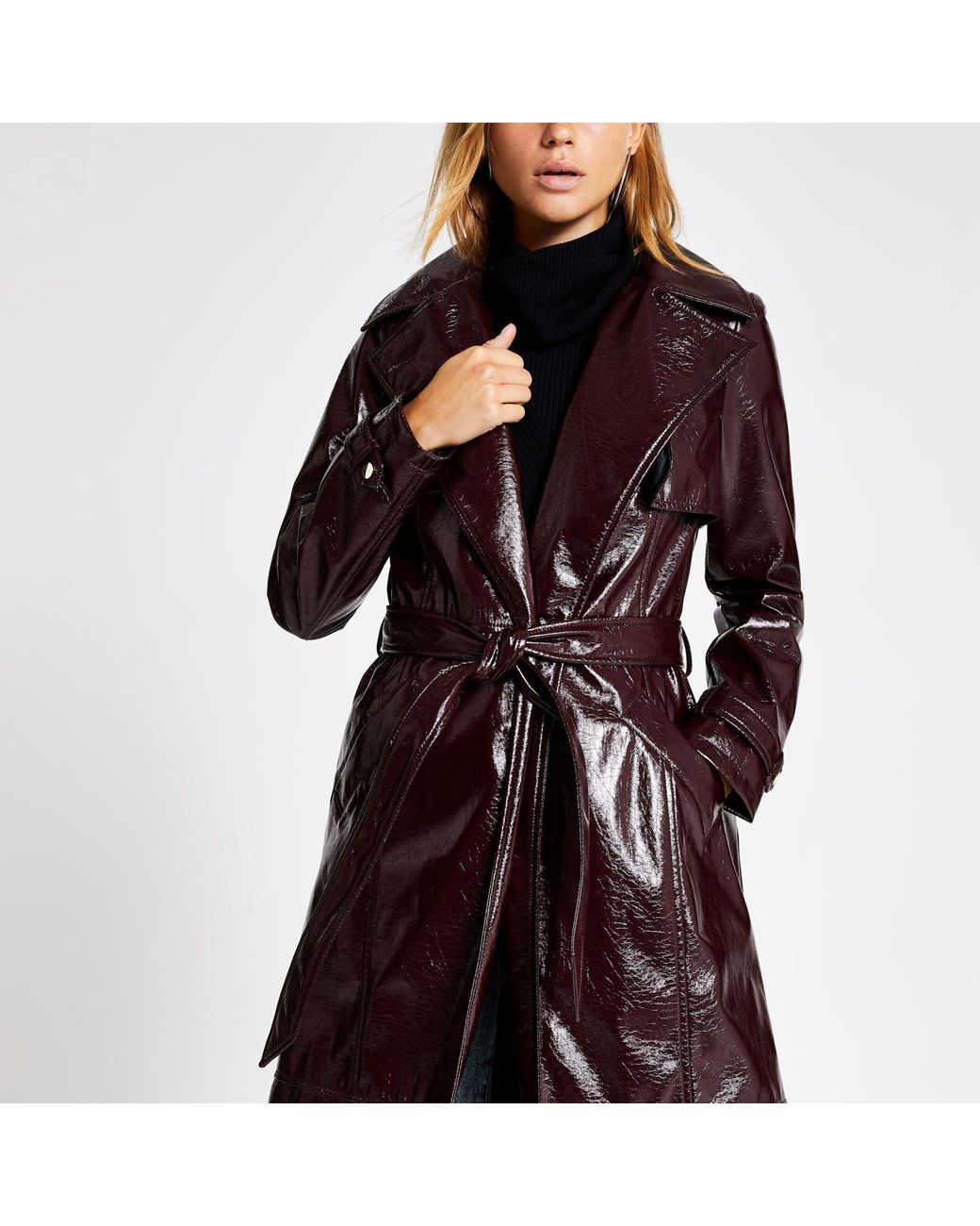 Dark purple shop trench coat