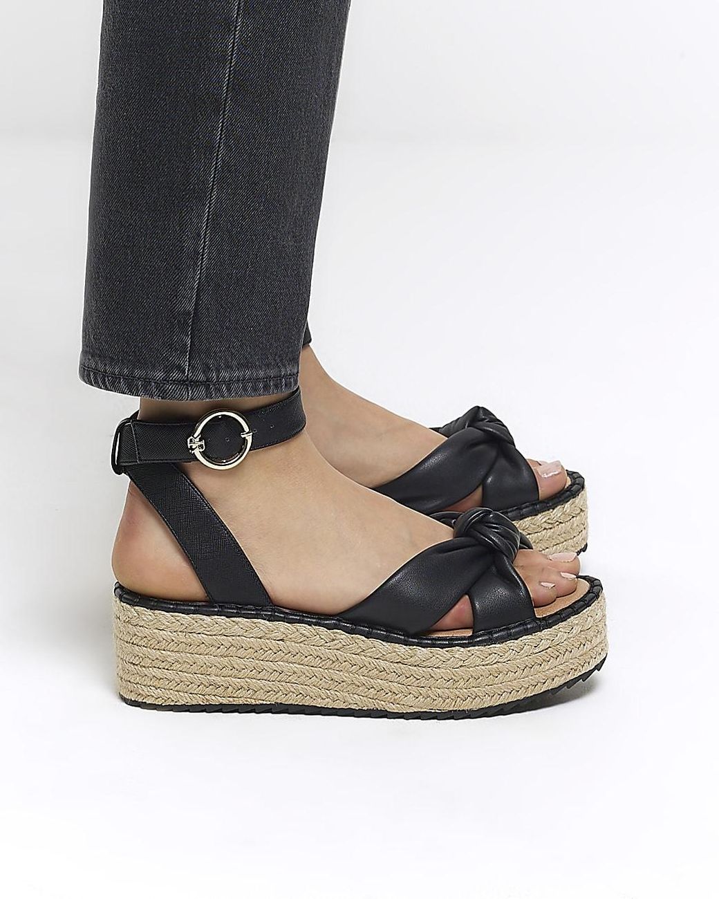 River Island Crossed consist Wedge Espadrille