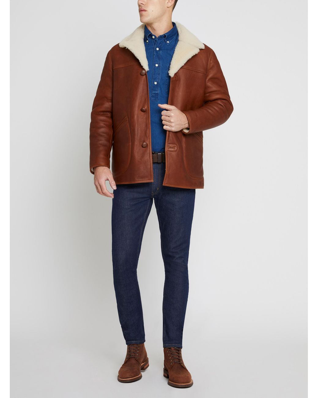 rm williams shearling jacket