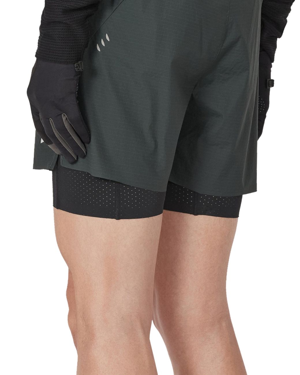 Roa Gray Helder 5 Inch 2-In-1 Running Shorts Bottoms for men