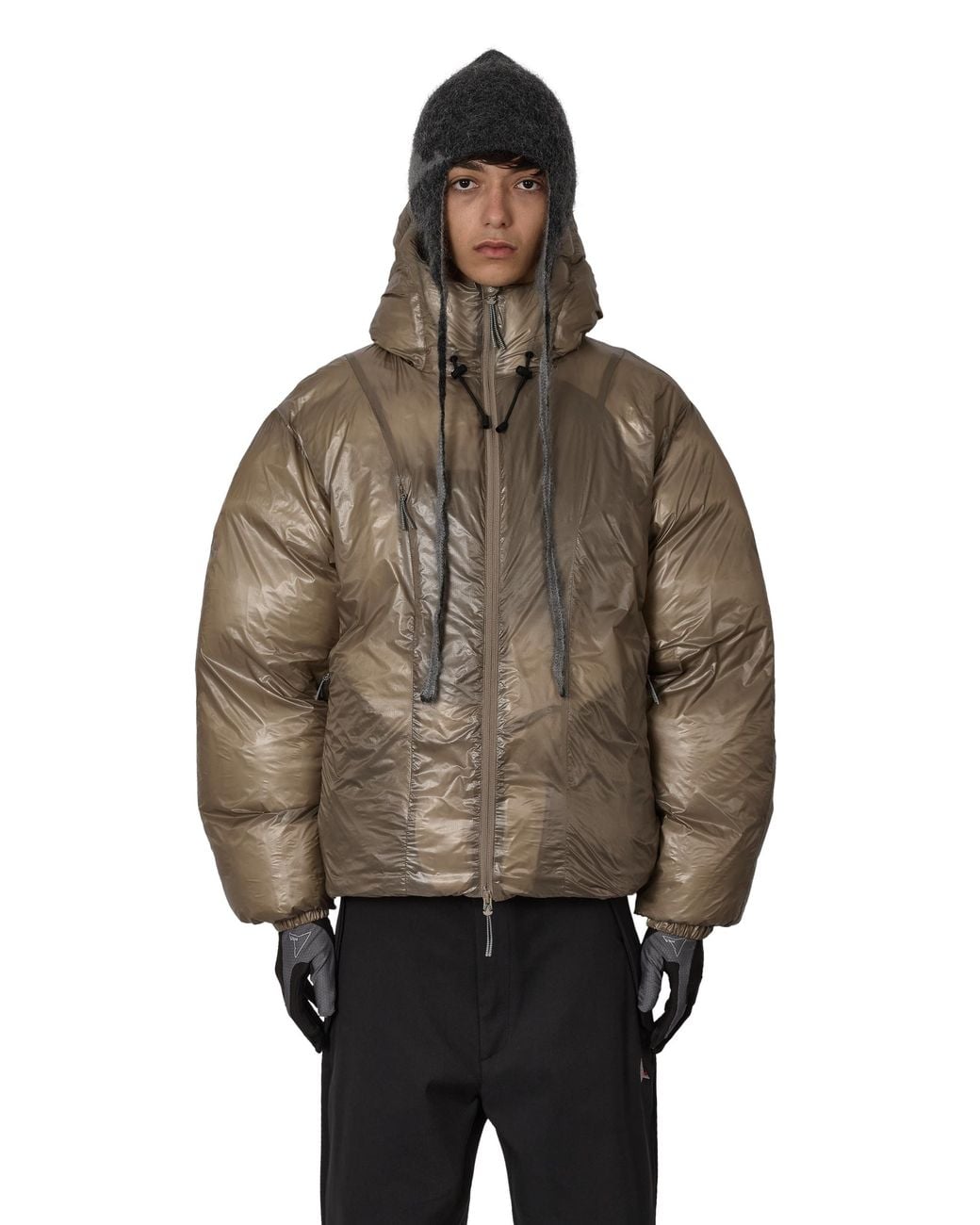 Roa Brown Synthetic Down Jacket Coats And Jackets for men