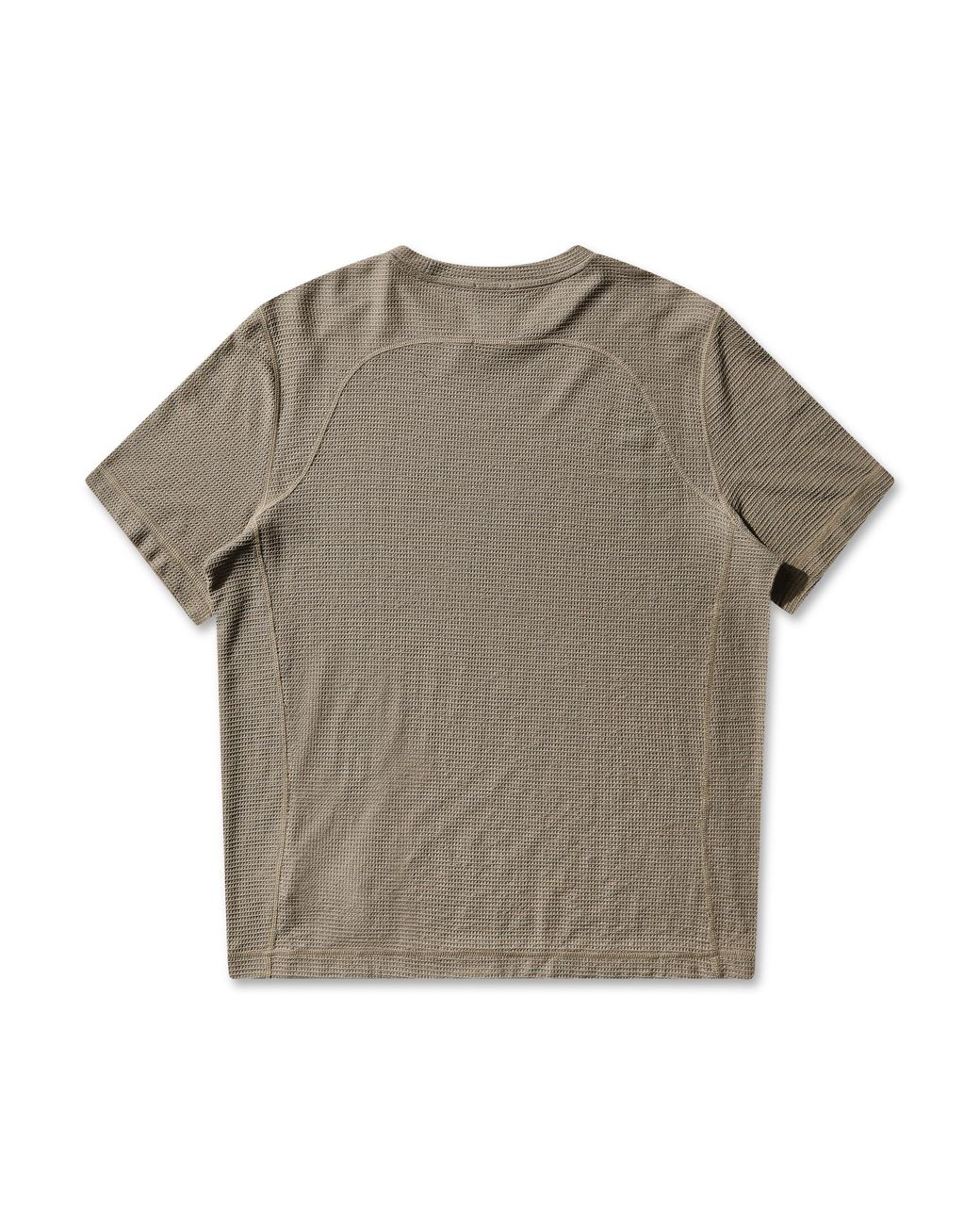 Roa Brown Ashi Wool Tencel Baselayer Short Sleeve Tops for men
