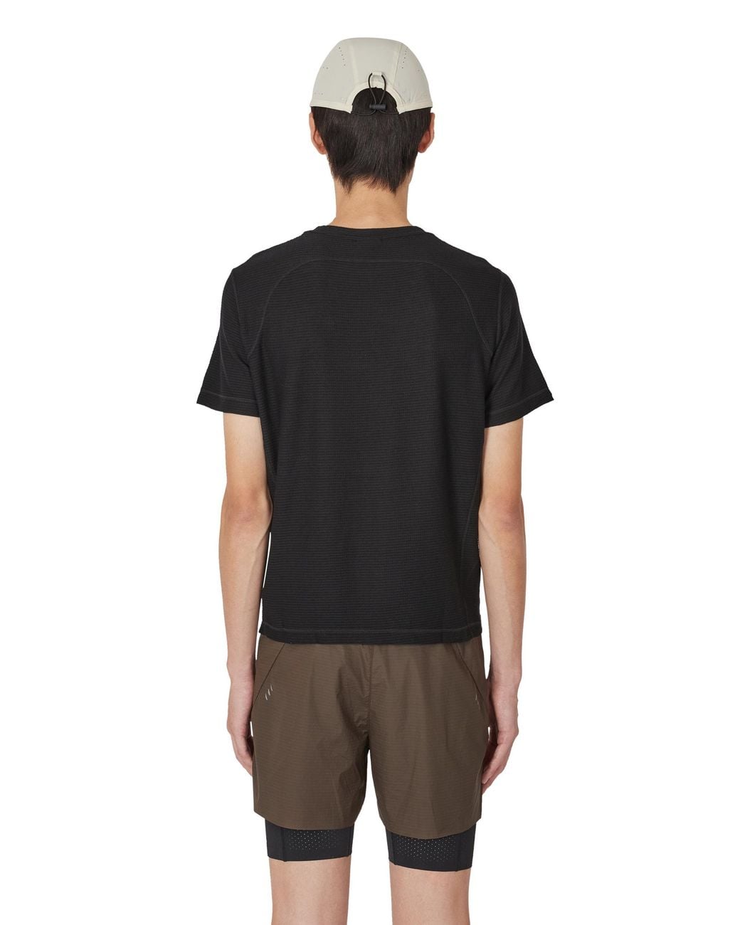 Roa Black Ashi Wool Tencel Baselayer Short Sleeve Tops for men