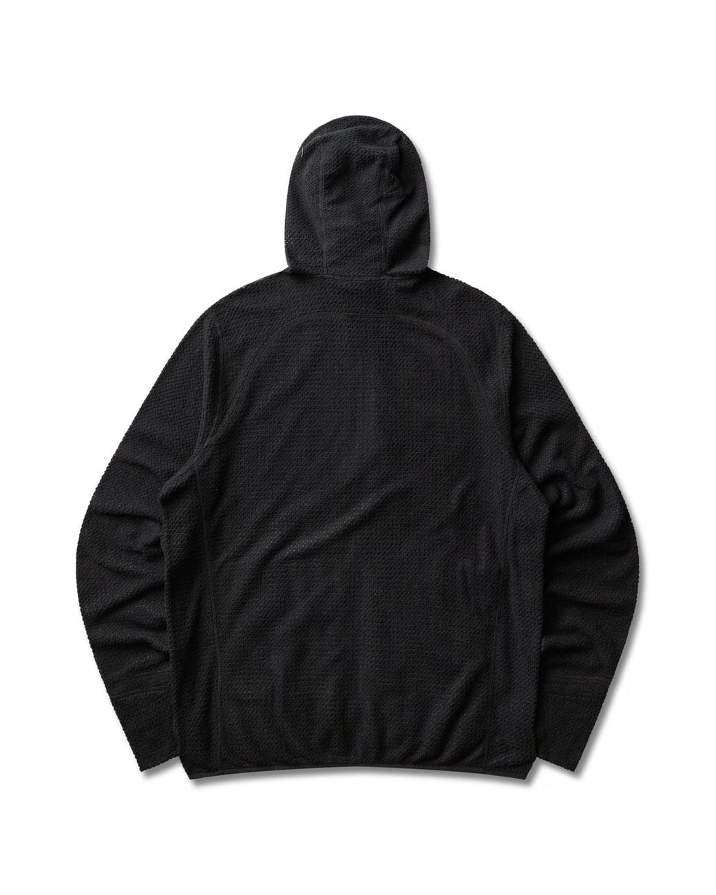 Roa Black Awi Thermal Zip Up Hoodie Tops for men