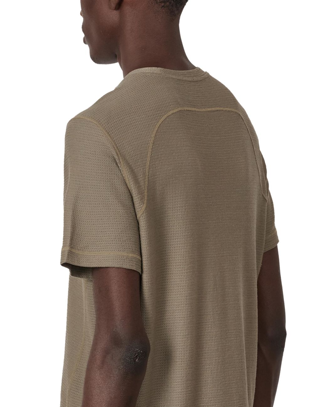 Roa Brown Ashi Wool Tencel Baselayer Short Sleeve Tops for men
