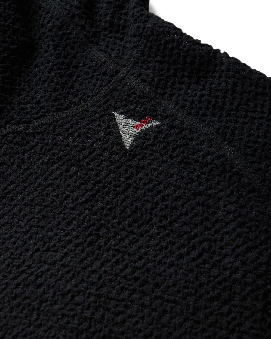Roa Black Awi Thermal Zip Up Hoodie Tops for men
