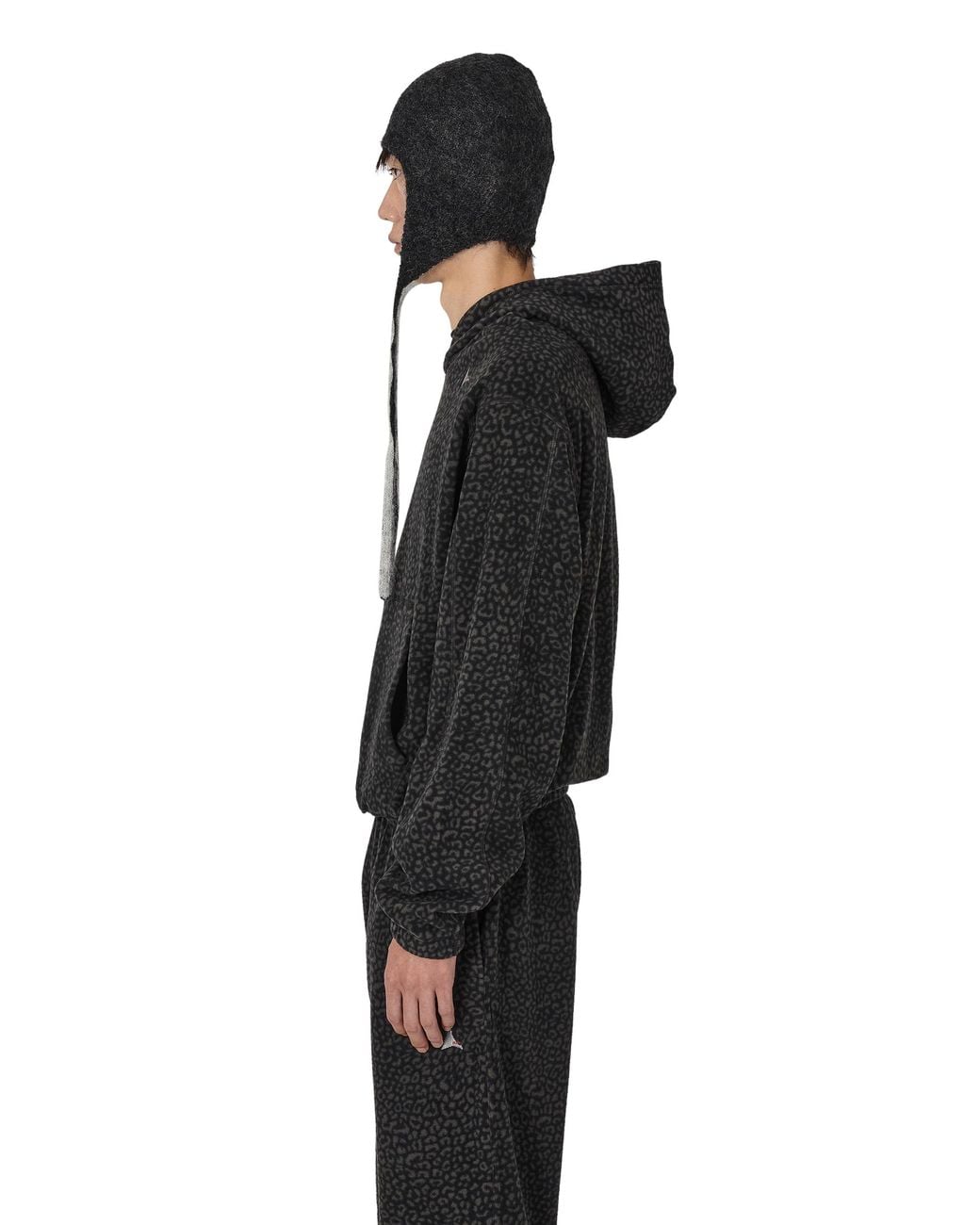 Roa Black Drowi Polar Fleece Hoodie Tops