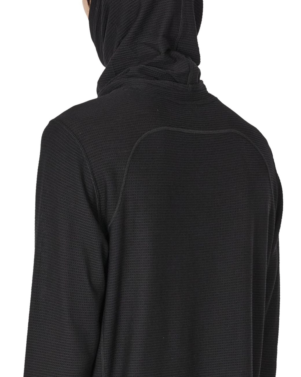 Roa Black Ashi Wool Tencel Baselayer Long Sleeve Tops for men