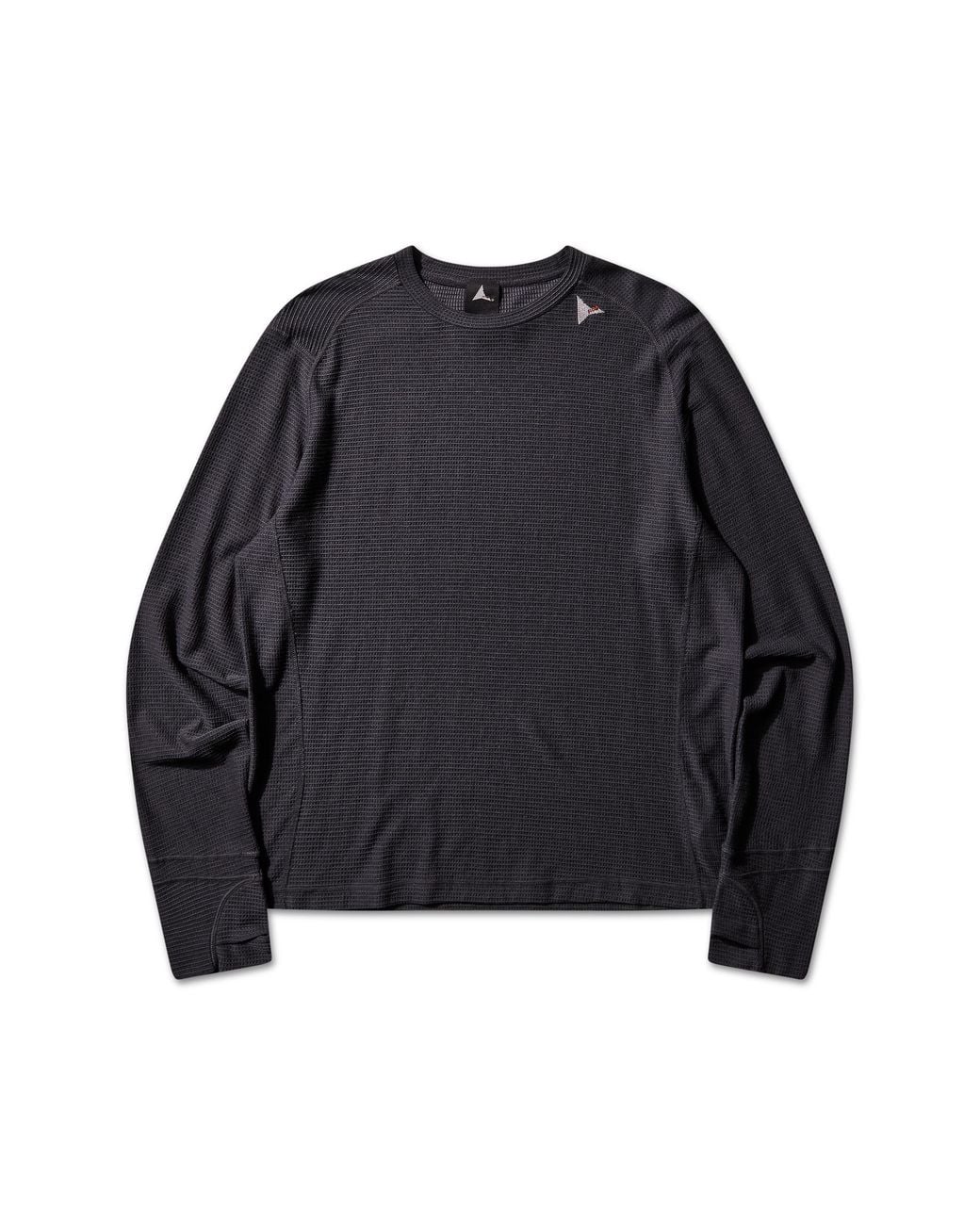 Roa Black Ashi Wool Tencel Baselayer Long Sleeve Tops for men