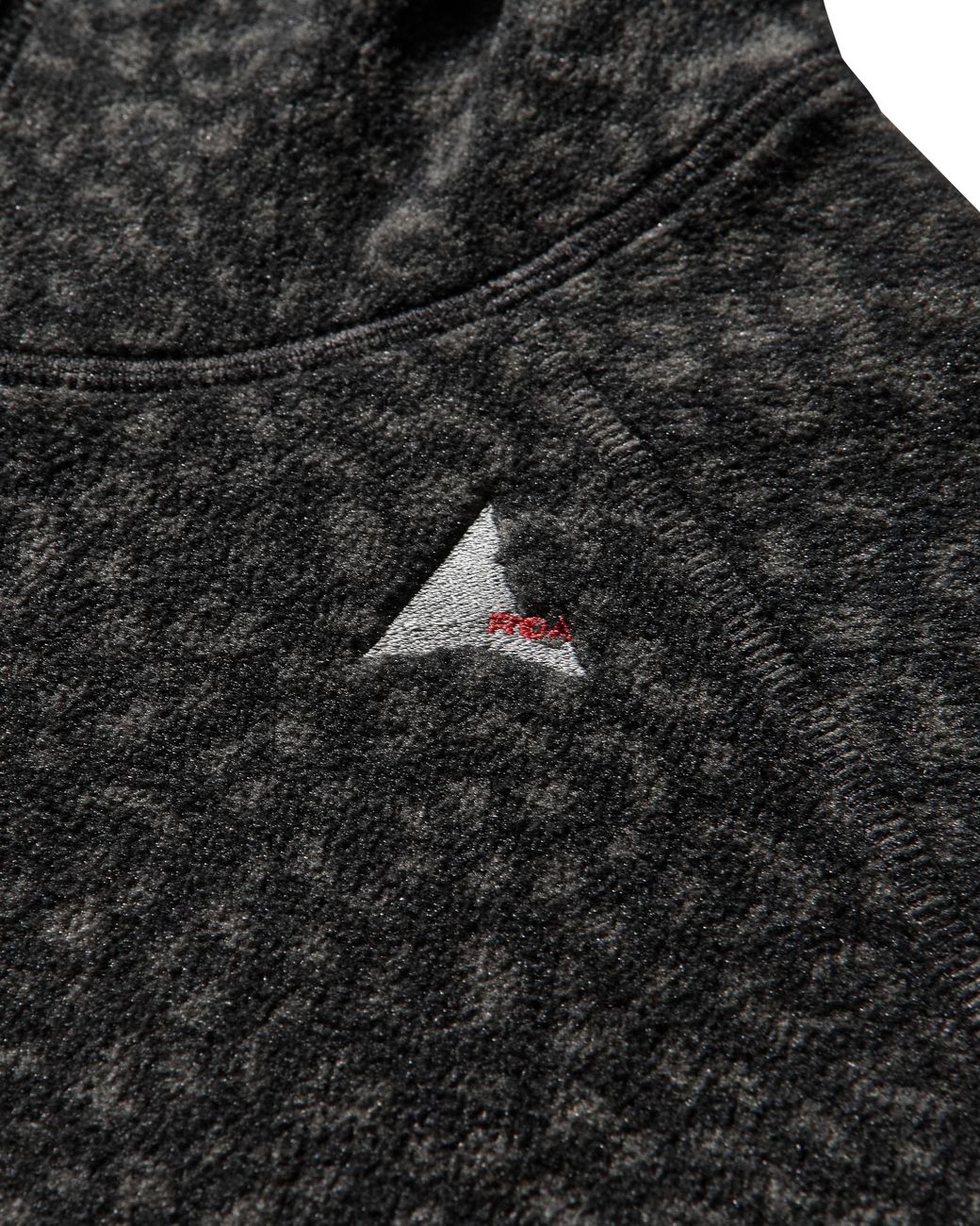 Roa Black Drowi Polar Fleece Hoodie Tops