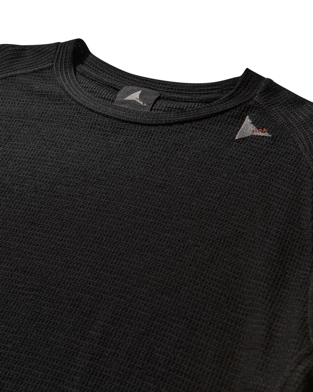 Roa Black Ashi Wool Tencel Baselayer Short Sleeve Tops for men