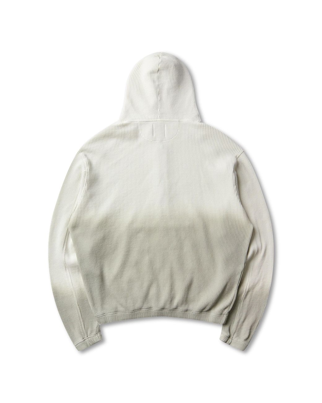 Roa Natural Bee Sun Faded Organic Waffle Zip Up Hoodie Tops
