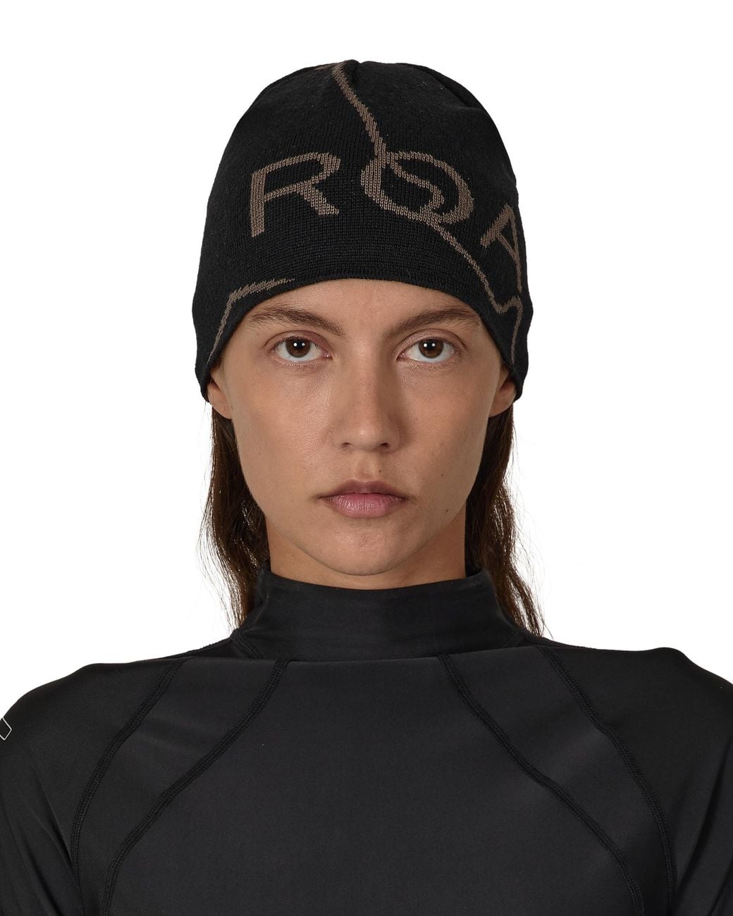 Roa Black Logo Wool Beanie Hats