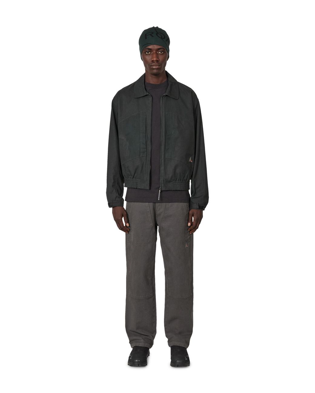 Roa Black Pilot Waxed Canvas Jacket Jackets for men