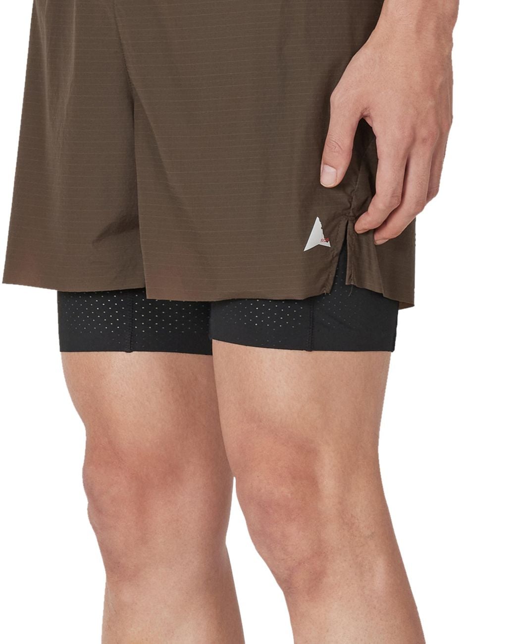 Roa Brown Helder 5 Inch 2-In-1 Running Shorts Bottoms for men