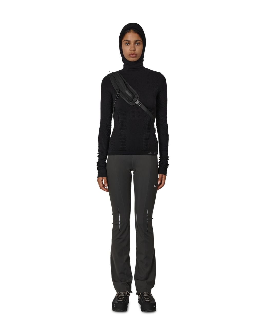 Roa Black Aune Merino 3D Seamless Top Tops
