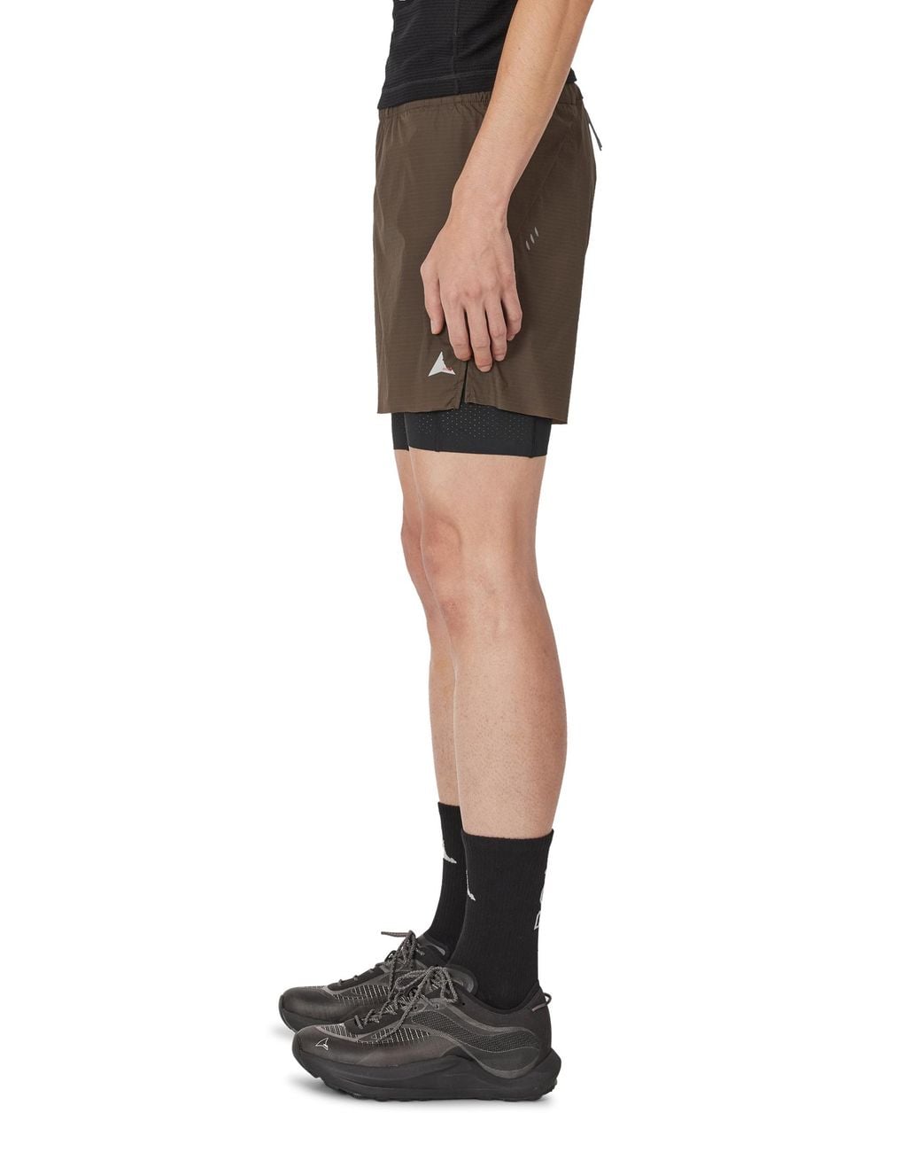 Roa Brown Helder 5 Inch 2-In-1 Running Shorts Bottoms for men