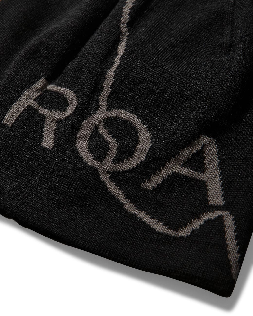 Roa Black Logo Wool Beanie Hats