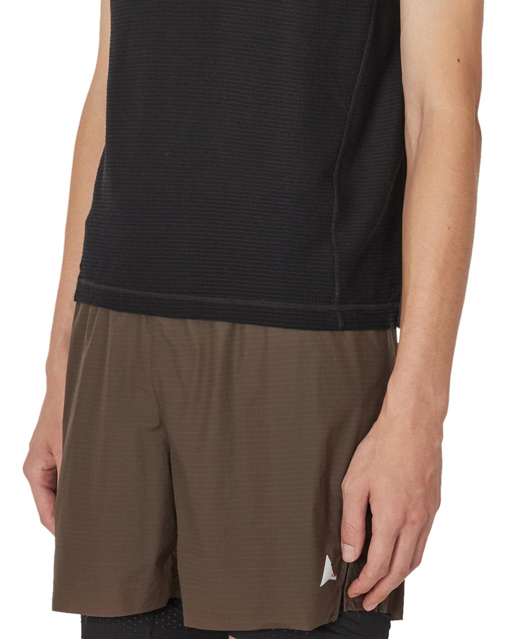 Roa Black Ashi Wool Tencel Baselayer Short Sleeve Tops for men