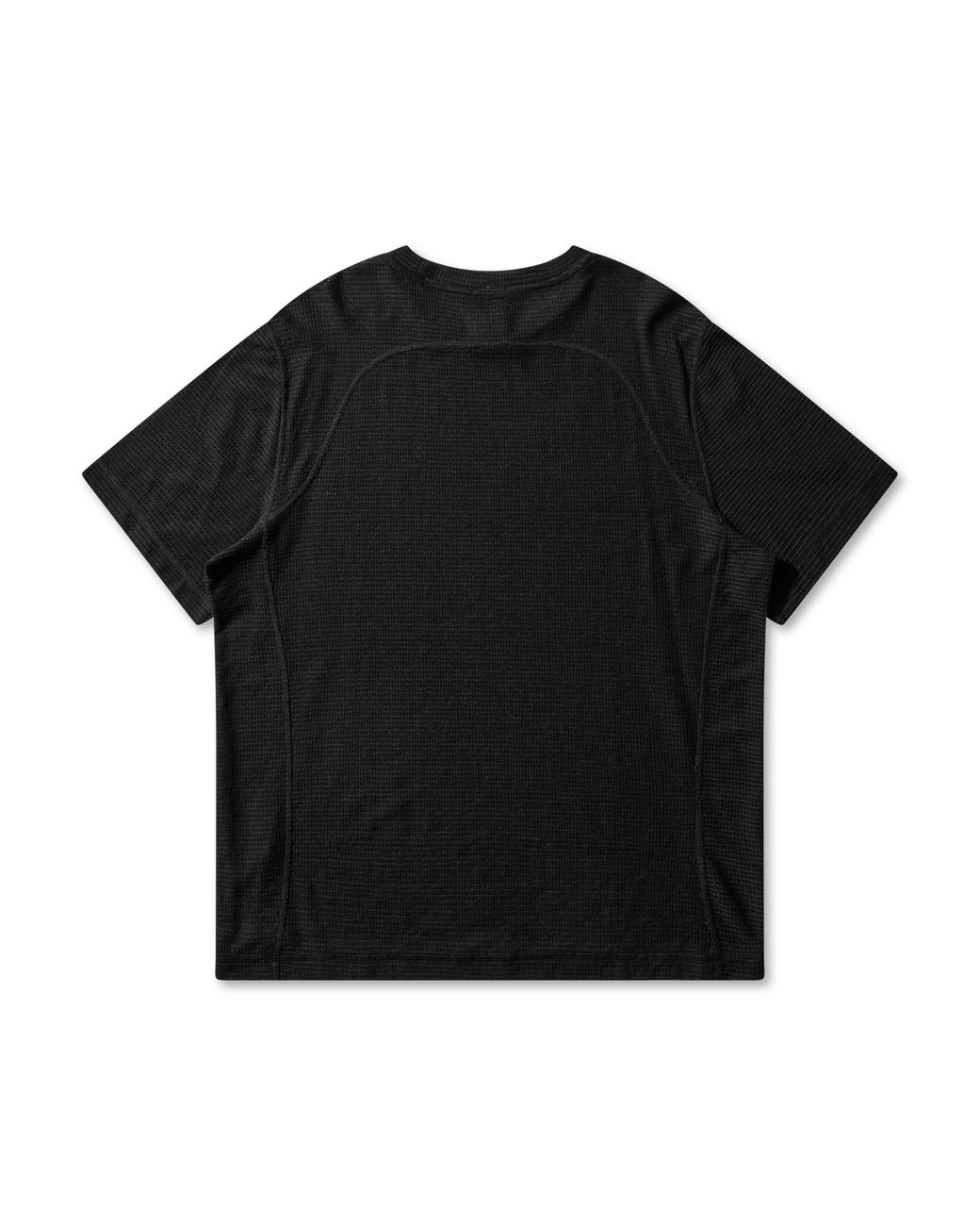 Roa Black Ashi Wool Tencel Baselayer Short Sleeve Tops for men