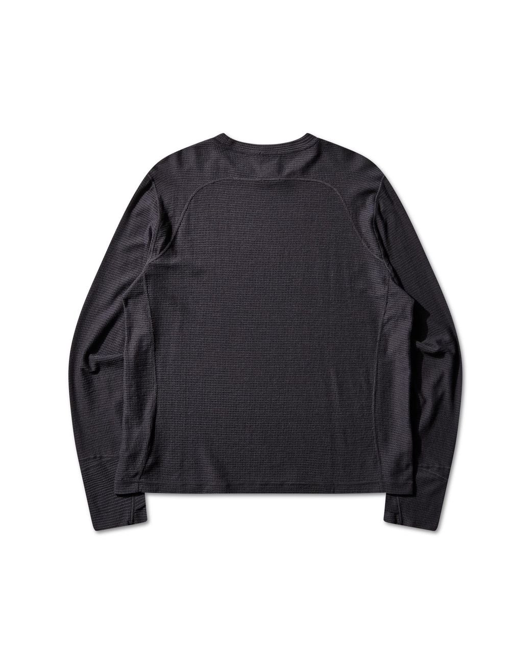 Roa Black Ashi Wool Tencel Baselayer Long Sleeve Tops for men