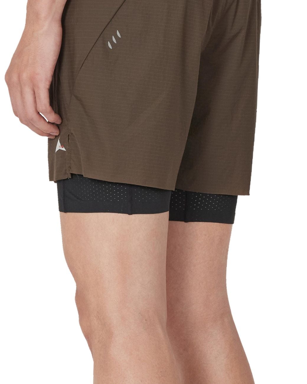 Roa Brown Helder 5 Inch 2-In-1 Running Shorts Bottoms for men
