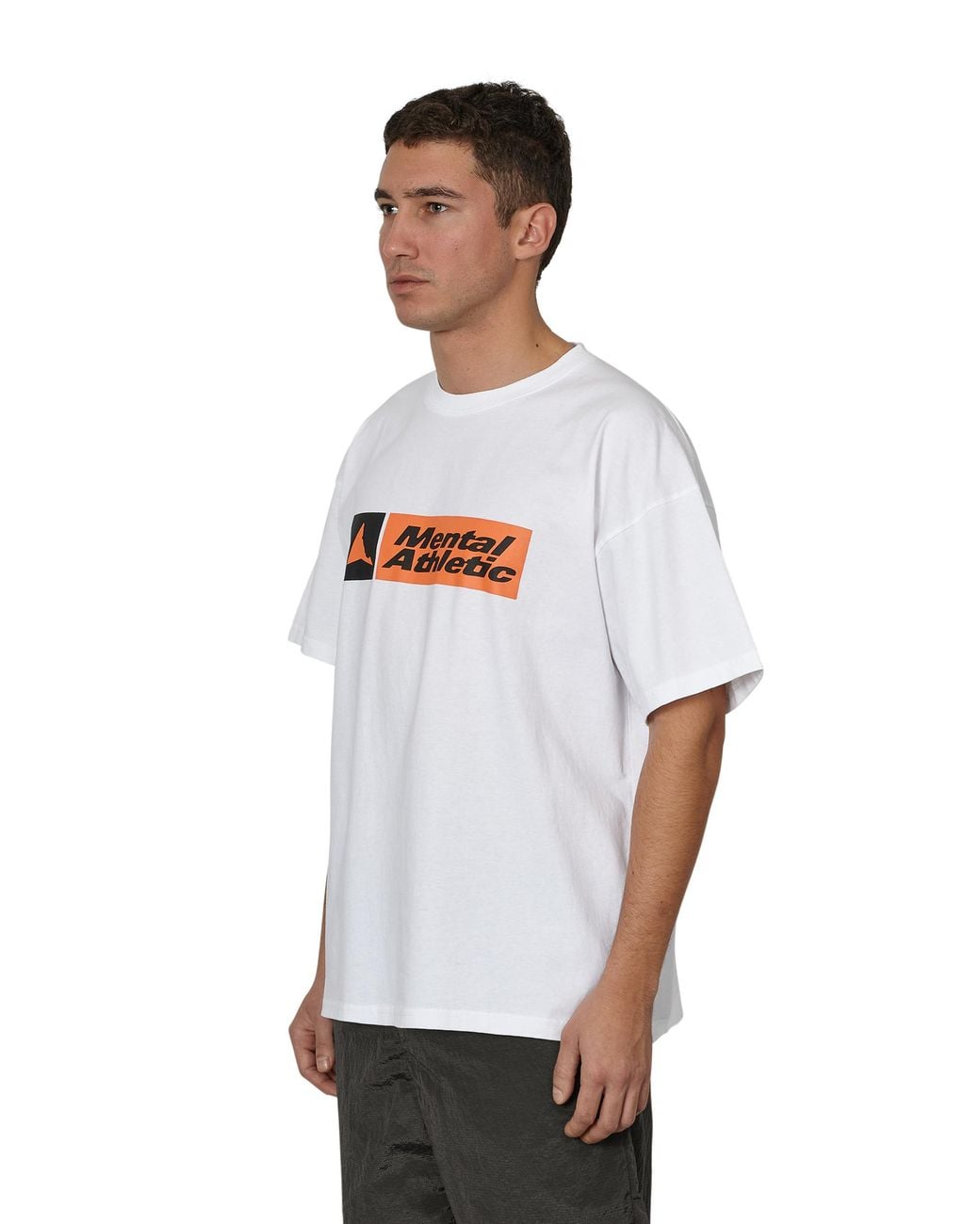 Roa White X Mental Athletic Logo T-Shirt T-Shirts for men
