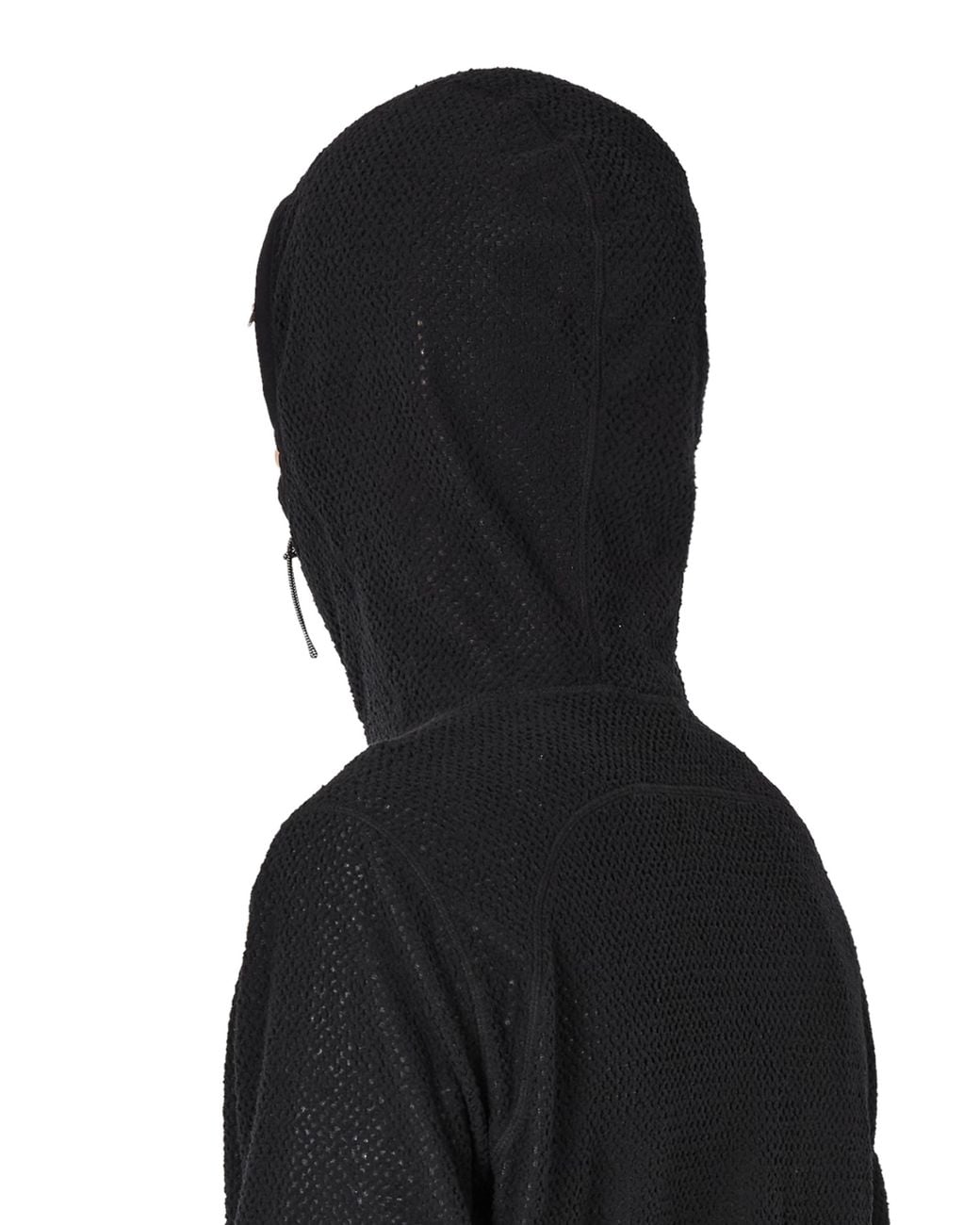 Roa Black Awi Thermal Zip Up Hoodie Tops for men