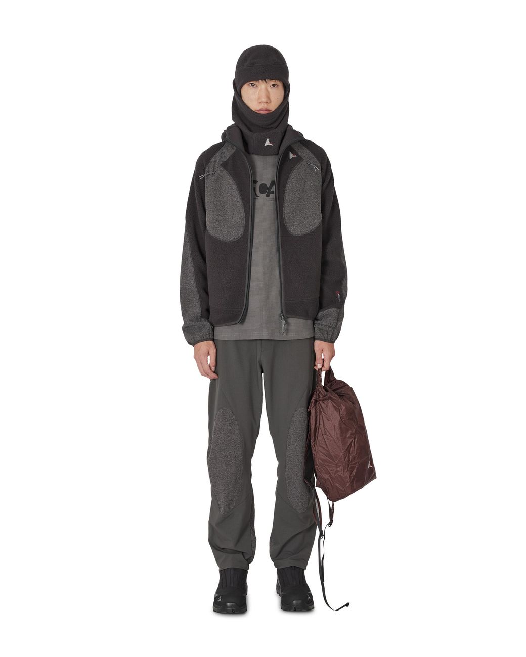 Roa Black Ocular Polartec Thermal Pro Zip Up Hoodie Tops
