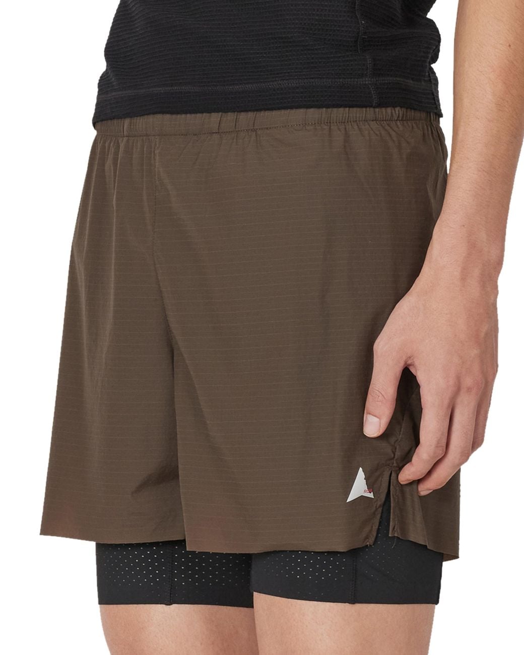 Roa Brown Helder 5 Inch 2-In-1 Running Shorts Bottoms for men