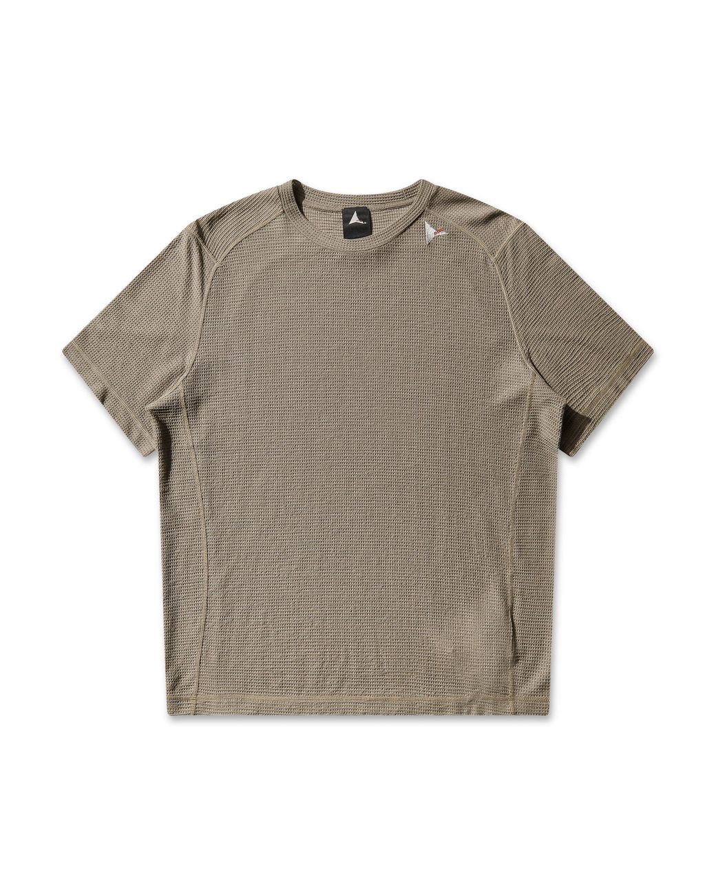 Roa Brown Ashi Wool Tencel Baselayer Short Sleeve Tops for men