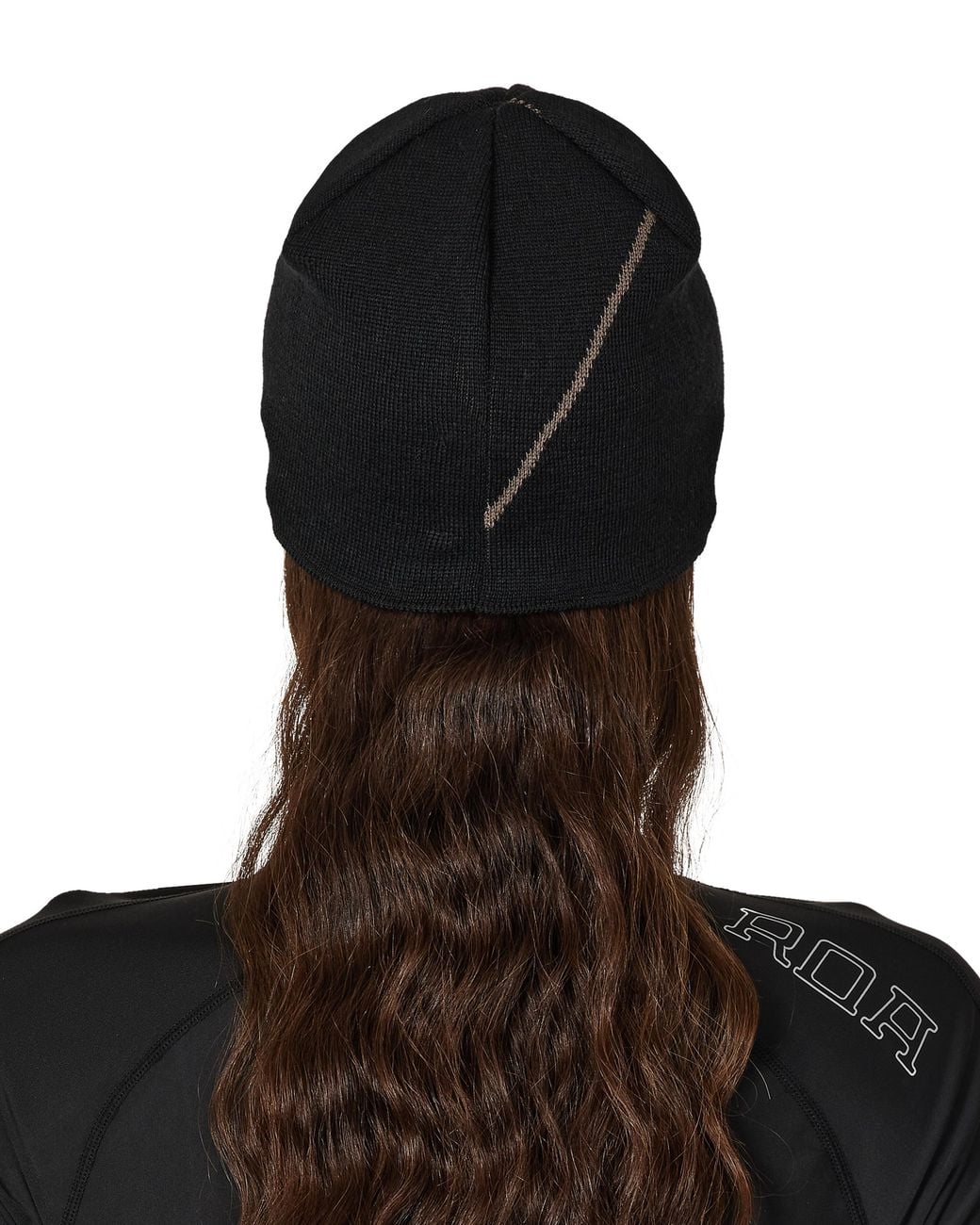 Roa Black Logo Wool Beanie Hats