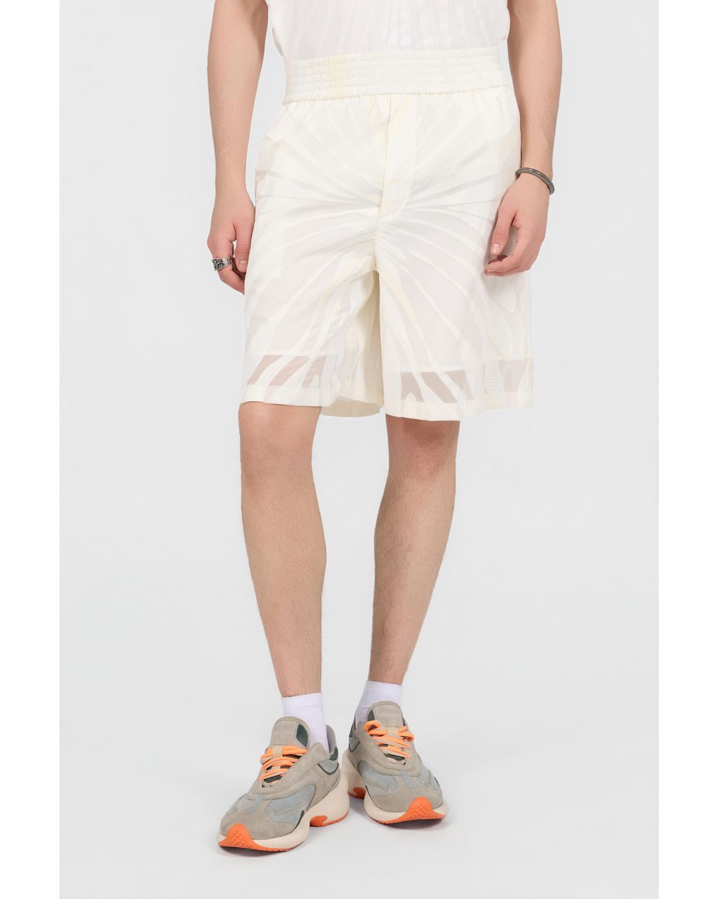 Bermudas Con Estampado Ray Devoré Roberto Cavalli de hombre de color White