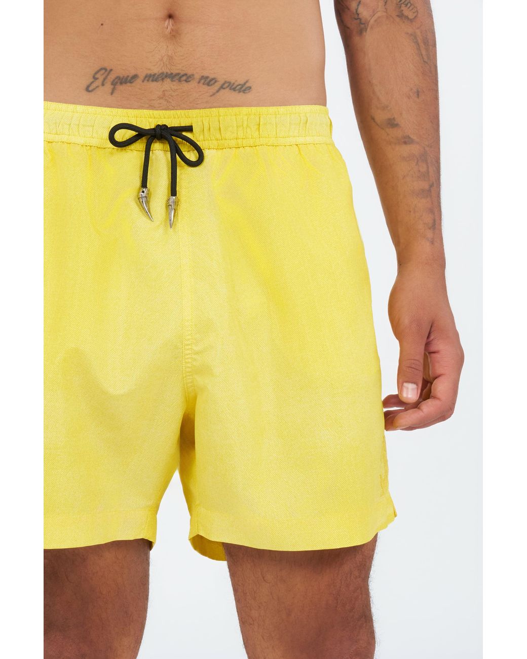 Roberto Cavalli Yellow Bermuda Swim Shorts for men