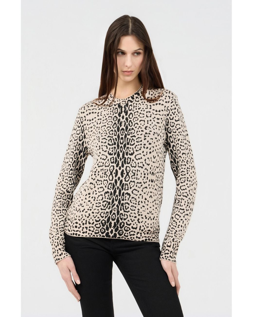 Roberto Cavalli White Jaguar Print Top