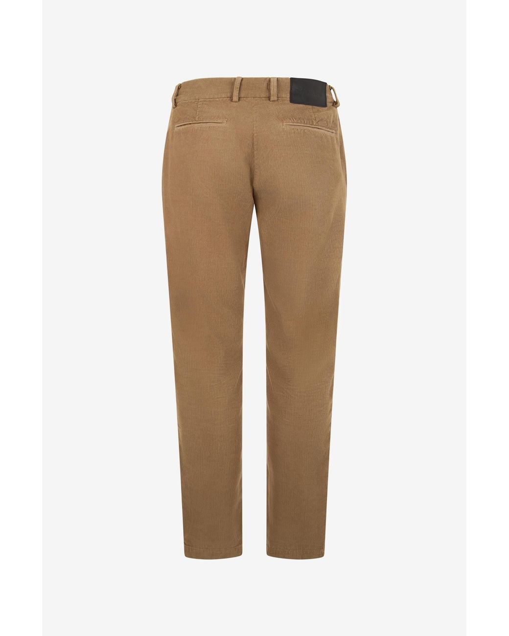Roberto Cavalli Natural Corduroy Trousers Camel Straight-Leg for men