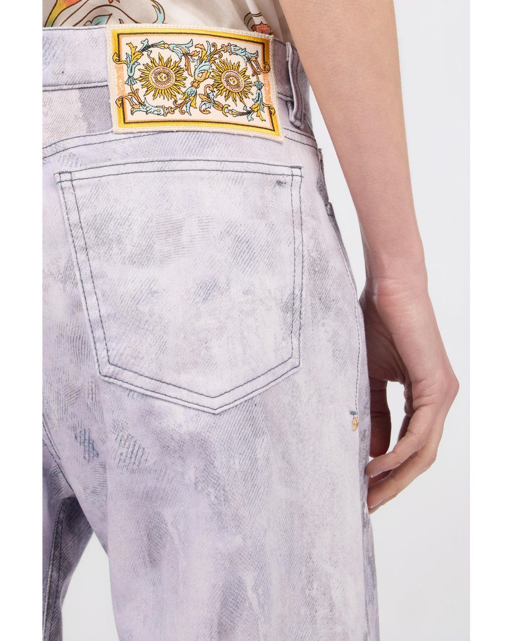 Roberto Cavalli Multicolor Straight Leg Jeans