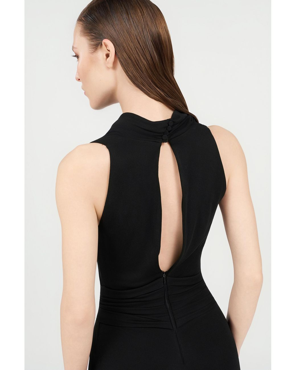 Roberto Cavalli Black Midi Dress With Snake Detail