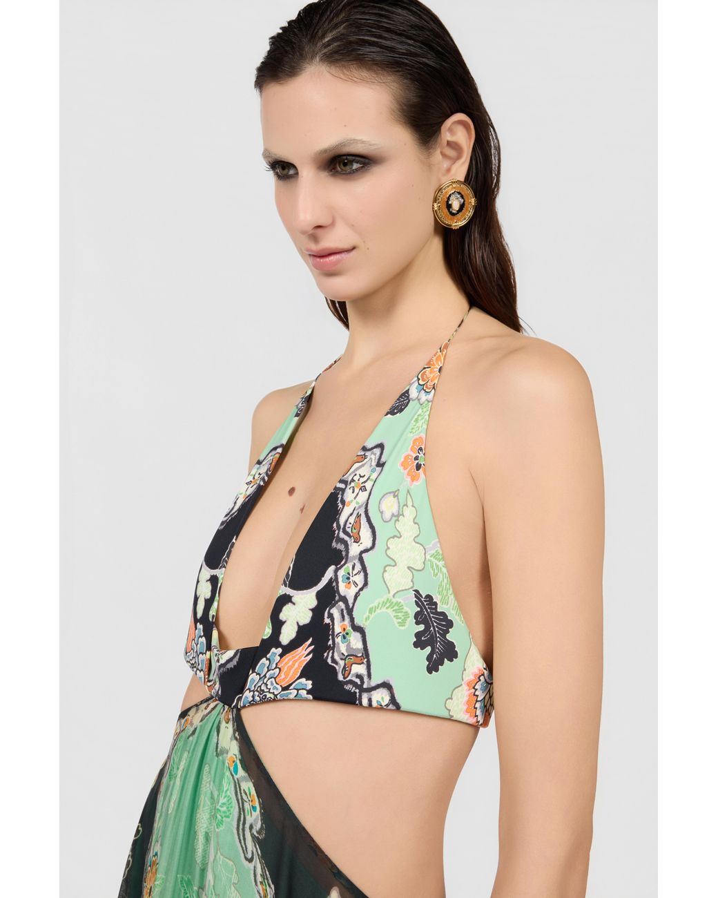 Roberto Cavalli Multicolor Butterfly Earrings And Ocean