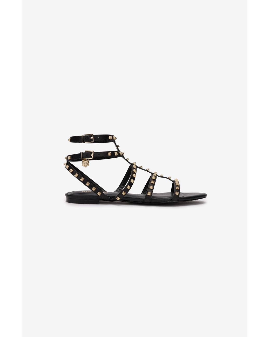 Roberto Cavalli Black Sandal With Stud