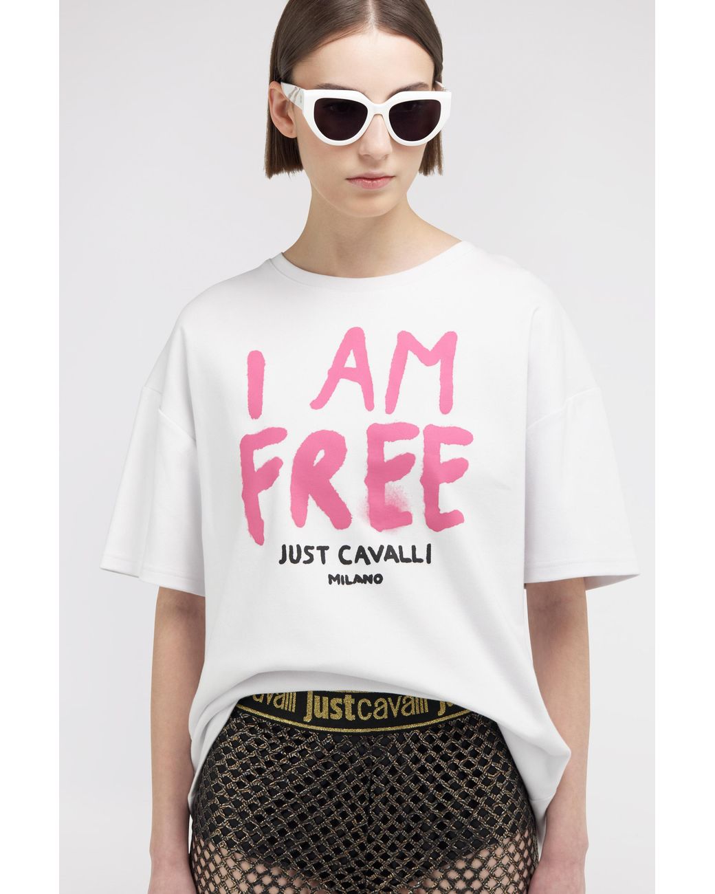 Roberto Cavalli White Just Cavalli T-Shirt